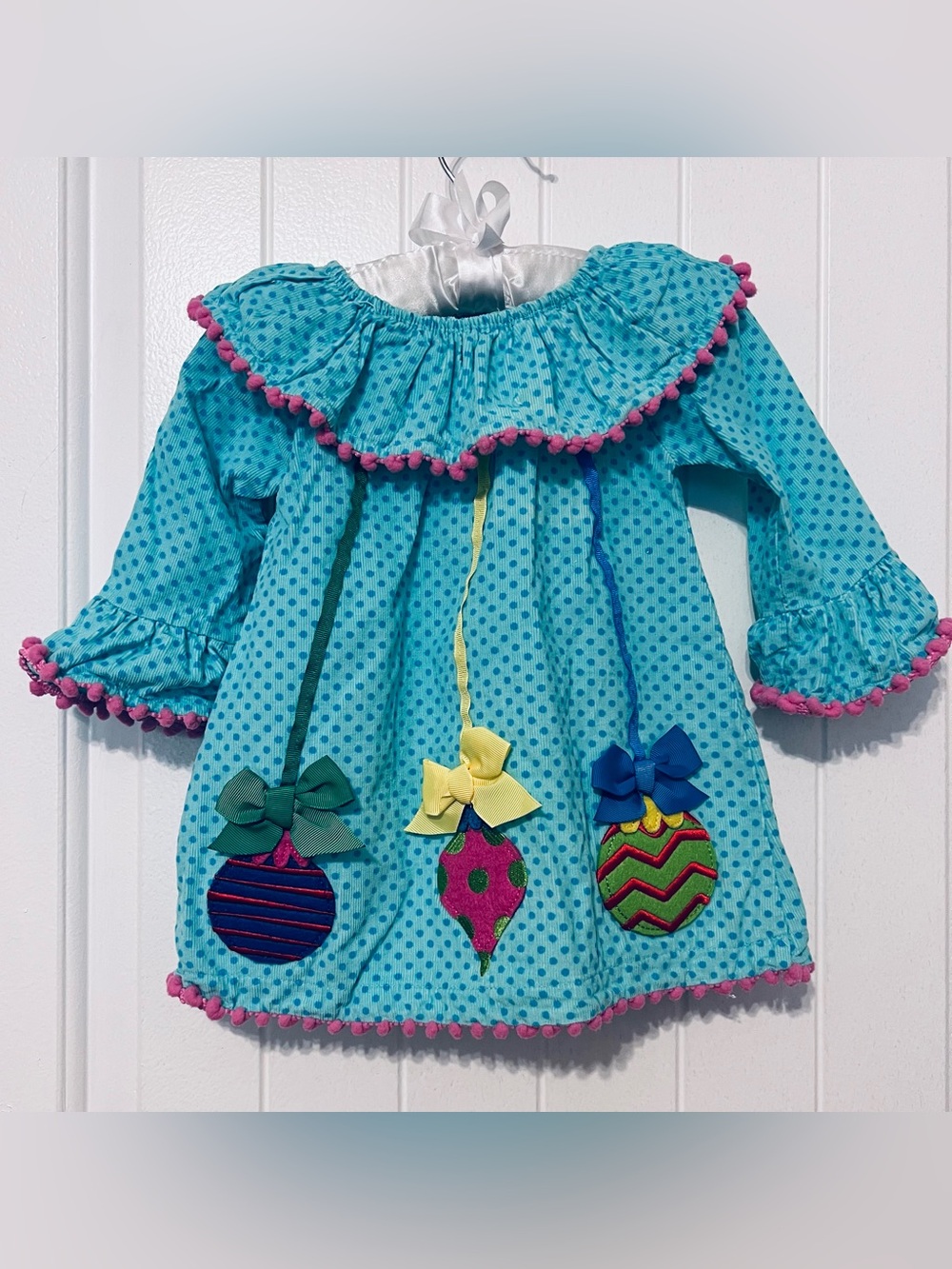 Mud Pie Holiday Ornament Dress 6-9 Months